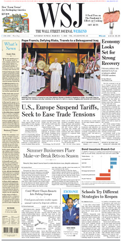 Wall Street Journal Saturday March 6, 2021