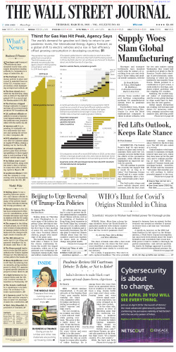 Wall Street Journal Friday March 18, 2021