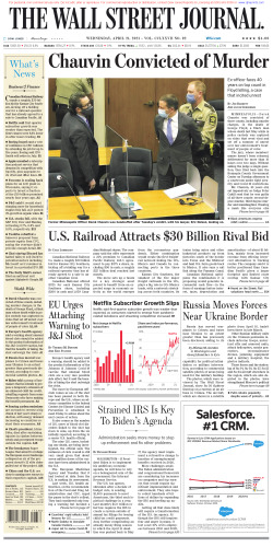 Wall Street Journal Wednesday April 21, 2021