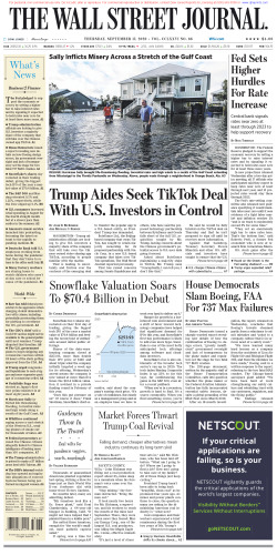 Wall Street Journal Thursday September 17, 2020