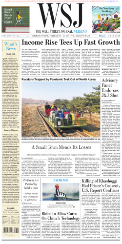 Wall Street Journal Saturday February 27, 2021
