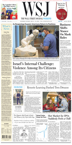 Wall Street Journal Saturday Mayy 15, 2021