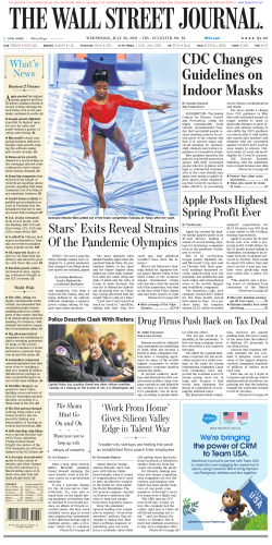 Wall Street Journal Tuesday July 28, 2021