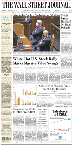 Wall Street Journal Wednesday April 7, 2021