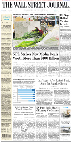 Wall Street Journal Friday March 19, 2021