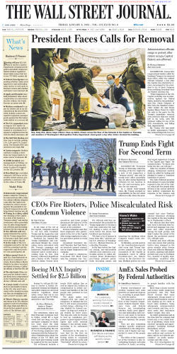 Wall Street Journal Friday January 8, 2021