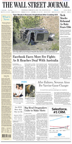 Wall Street Journal Wednesday February 24, 2021