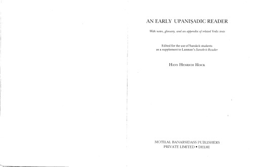 An Early Upanishadic Reader