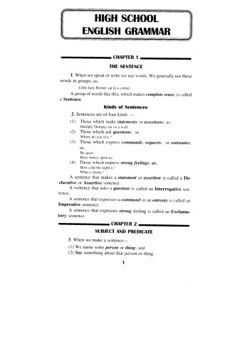 High School English Grammar and Composition
