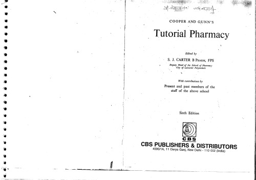 Cooper and Gunn's Tutorial Pharmacy