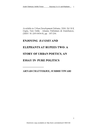 Urban development debates in the new Millennium- 4 vol. set