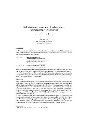 Houben-Weyl Methods in Organic Chemistry: Organonitrogen Compounds (Misc)