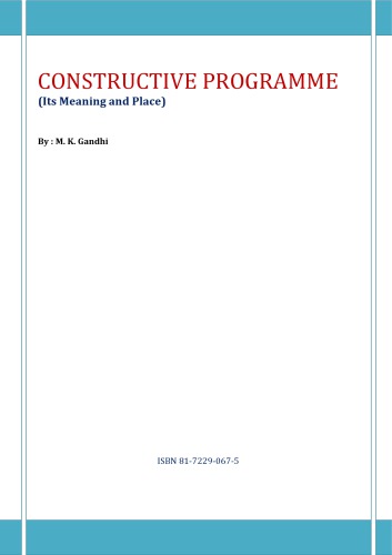 Constructive programme: it's meaning and place