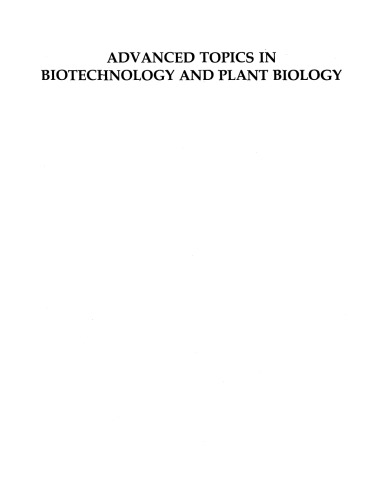 Advanced Topics in Biotechnology and Plant Biology