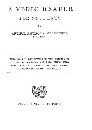 A Vedic Reader for Students