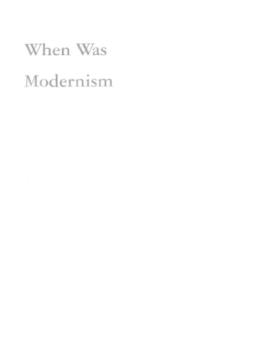 When was modernism: essays on contemporary cultural practice in India