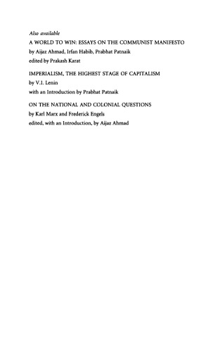 The Agrarian Question in Marx and his Successors vol 1