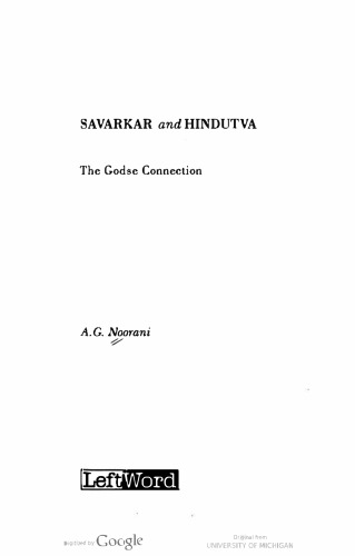 Savarkar and Hindutva: The Godse Connection