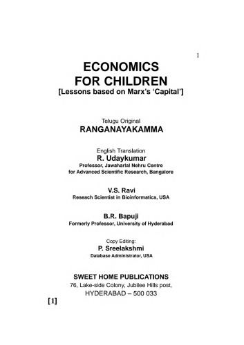 Economics for Children: Lessons Based on Marx's Capital