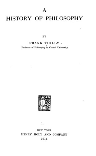 A History of Philosophy