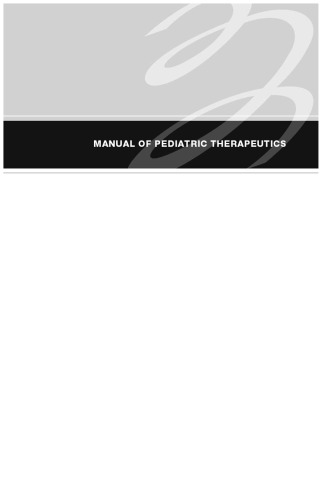 Manual of Pediatric Therapeutics