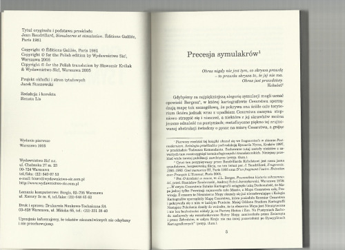 Symulakry i symulacja