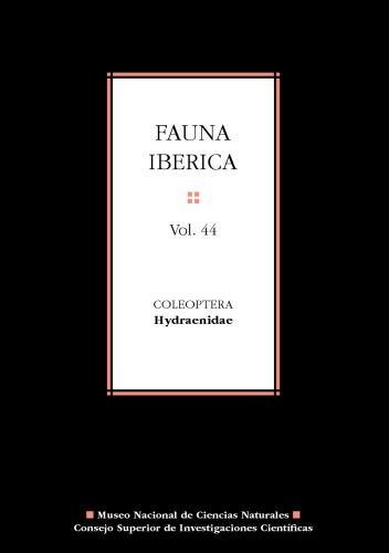 Fauna ibérica. Vol. 44, Coleoptera : Hydraenidae