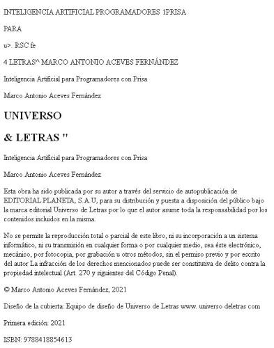Inteligencia artificial para programadores con prisa