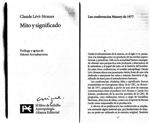 Mito y significado / Myth and Meaning