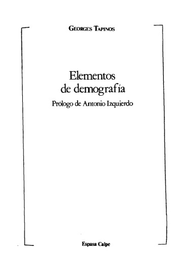 Elementos de demografia