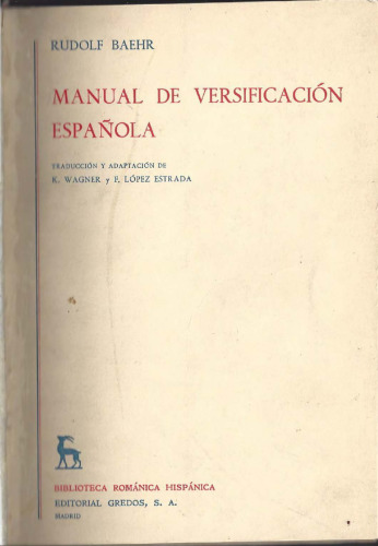 Manual de versificación española