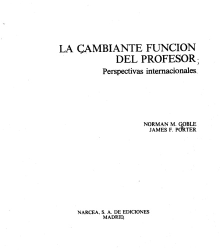 La cambiante función del profesor. Perspectivas internacionales