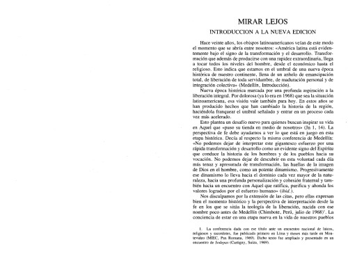 Mirar lejos : Introducción a la nueva edición [1988]