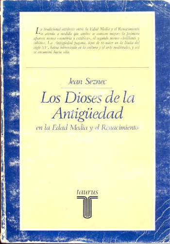 Los Dioses De La Antigüedad En La Edad Media Y El Renacimiento