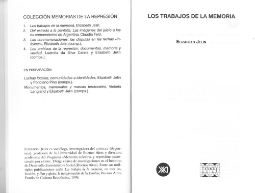 Los trabajos de la memoria