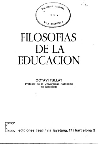 Filosofías de la educación