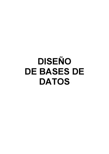 Diseño de Bases de Datos