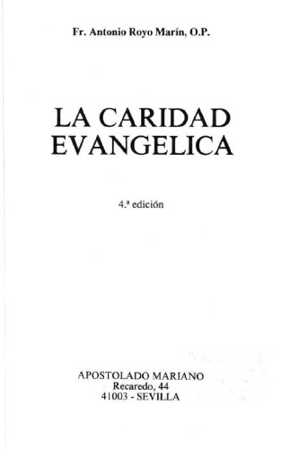 La caridad evangelica (4ᵃ ed.)