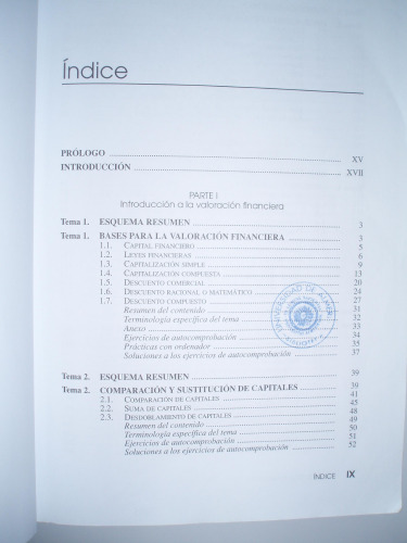 Valoración financiera