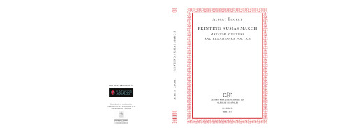 Printing Ausiàs March: Material Culture and Renaissance Poetics
