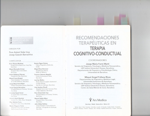 Recomendaciones terapéuticas en terapia cognitivo-conductual