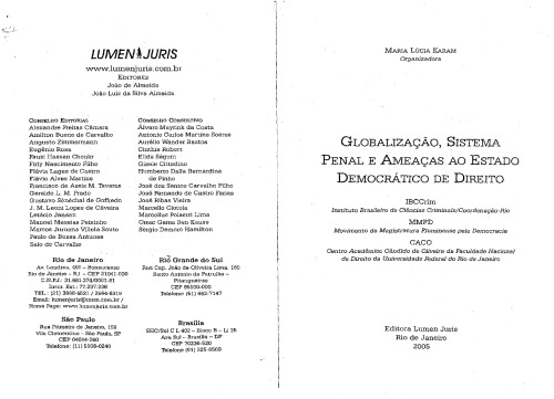 Globalizacao, Sistema Penal E Ameacas Ao Estado Democratico De Direito
