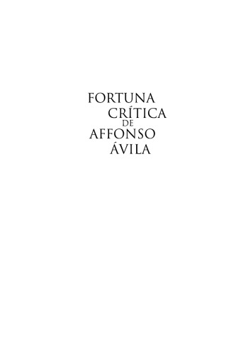 Fortuna crítica de Affonso Ávila