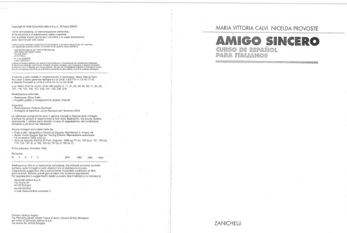Amigo sincero. Curso de español para italianos