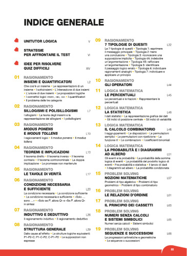 Unitutor logica. Test di ammissione all'università e concorsi.