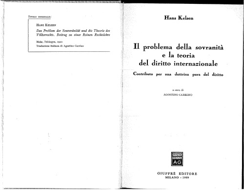 Il problema della sovranità