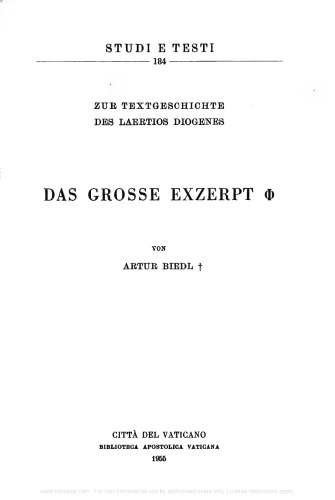 Zur Textgeschichte des Laertios Diogenes