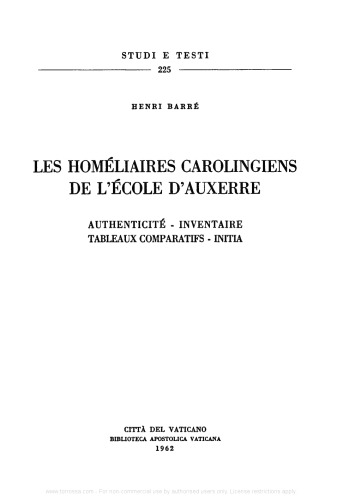 Les homéliaires carolingiens de l'école d'Auxerre