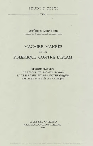 Macaire Makrès et la polémique contre l'Islam
