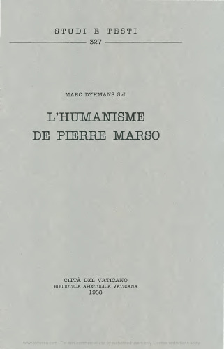 L'humanisme de Pierre Marso